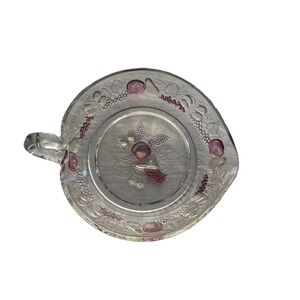 Westmoreland Della Robbia‎ Flashed Fruit 7-1/2" Handled Heart Shape Nappy Dish